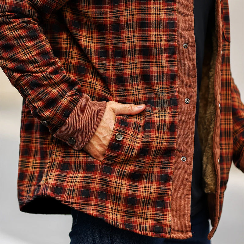 Echoarchiv | Karierte Sherpa Outdoor Jacke