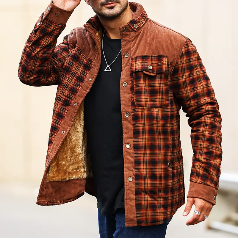 Echoarchiv | Karierte Sherpa Outdoor Jacke