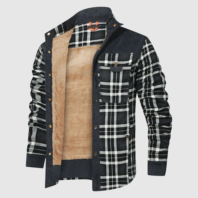 Echoarchiv | Karierte Sherpa Outdoor Jacke