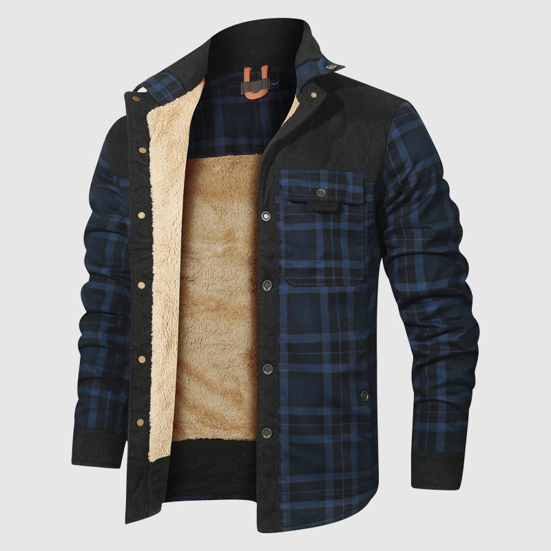 Echoarchiv | Karierte Sherpa Outdoor Jacke