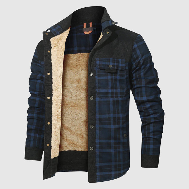Echoarchiv | Karierte Sherpa Outdoor Jacke