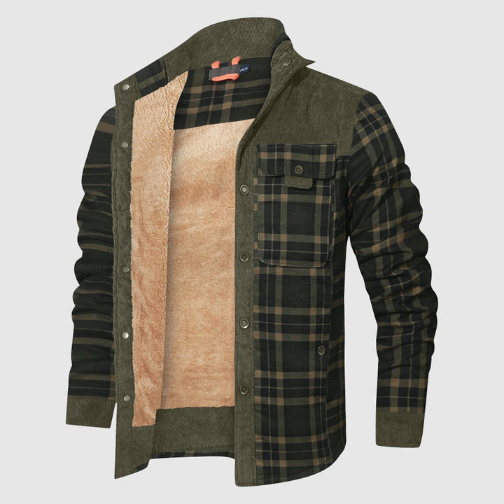 Echoarchiv | Karierte Sherpa Outdoor Jacke