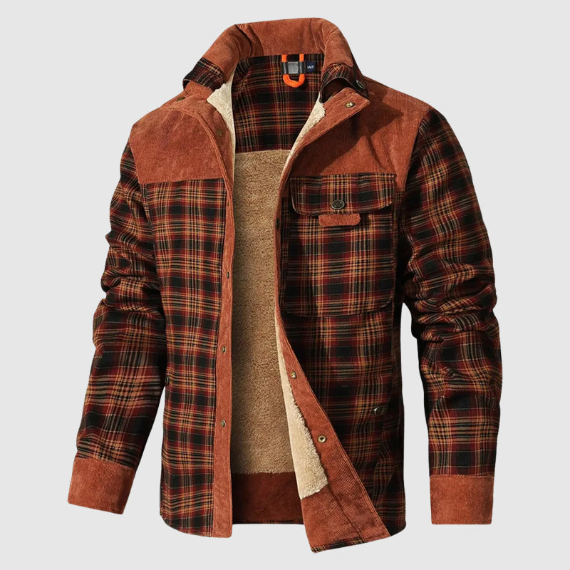 Echoarchiv | Karierte Sherpa Outdoor Jacke