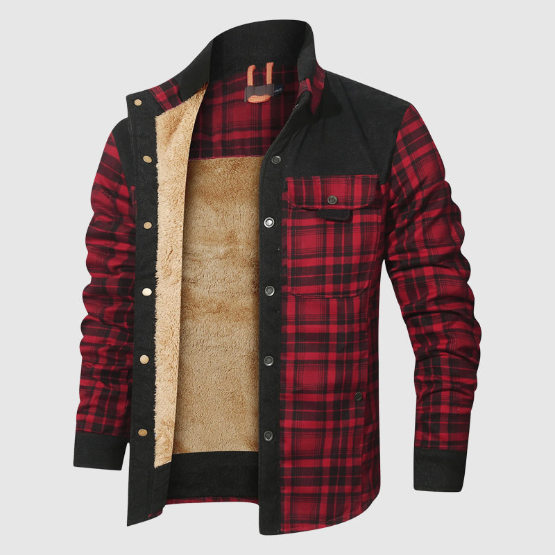 Echoarchiv | Karierte Sherpa Outdoor Jacke