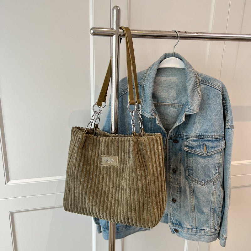 Cord Tote Bag für Damen Chic & Geräumig – Avelline