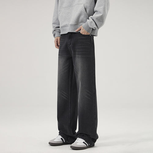 Herren Ultraweite Vintage-Denim-Palazzohose mit verlängerter Saumkante und Five‑Pocket-Details Echo Archiv