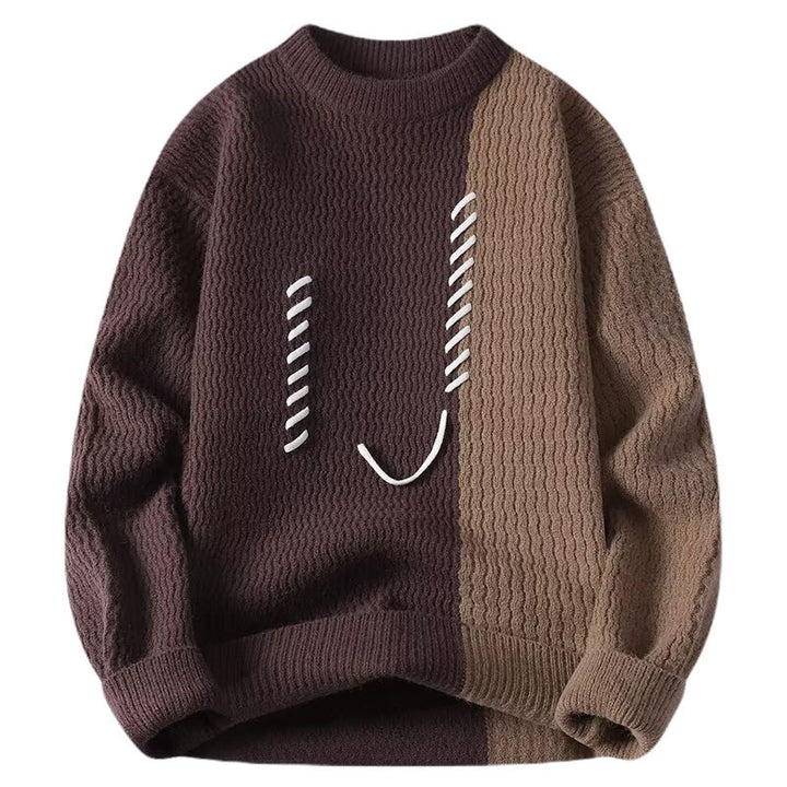Herren Modischer Pullover mit Struktur Echo Archiv