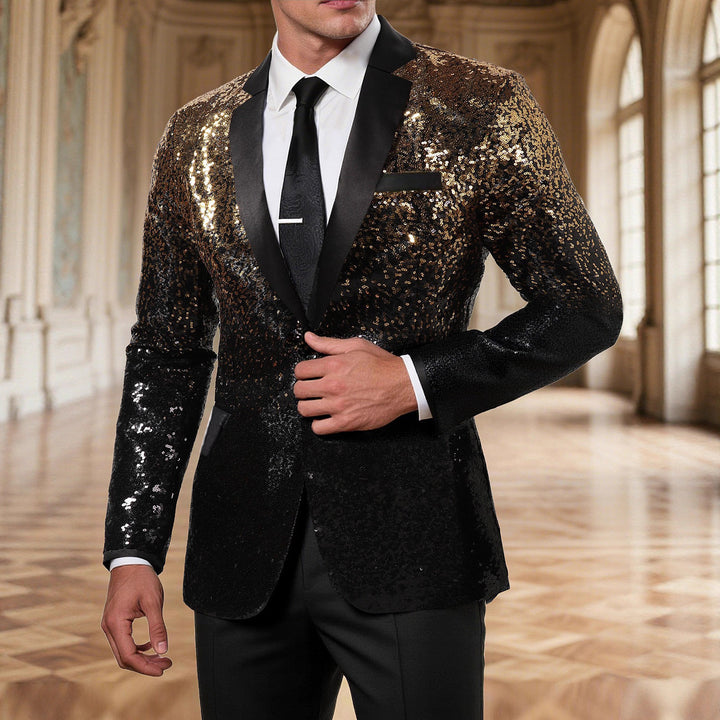 Herren glamouröser Pailletten Blazer Echoarchiv