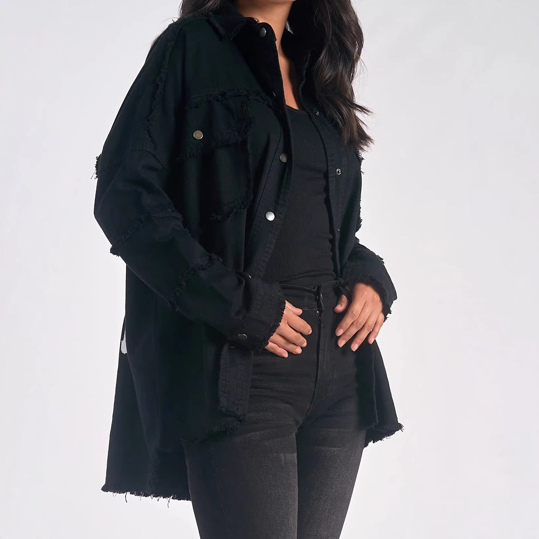 Damen Modische Overshirtjacke – Célinea