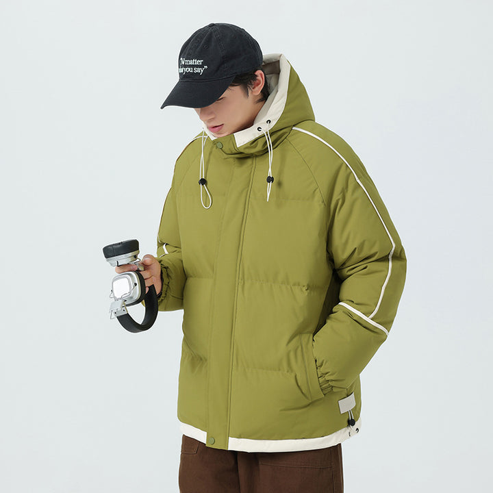 Herren modische Kapuzenjacke mit hochwertiger Füllung und funktionalen Taschen Echoarchiv
