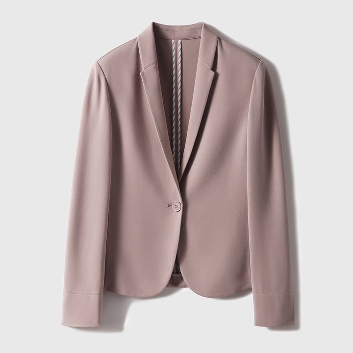 Damen Taillierter Ein-Knopf-Blazer aus leichtem Crepe mit geschwungener Saumlinie Echo Archiv