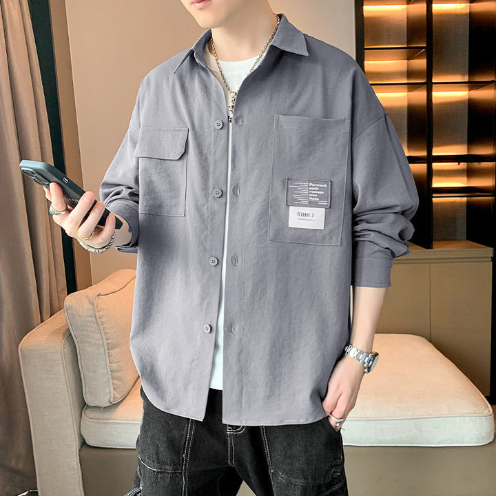 Herren Lässige Utility-Hemdjacke mit praktischen Taschen und modernem Design Echoarchiv