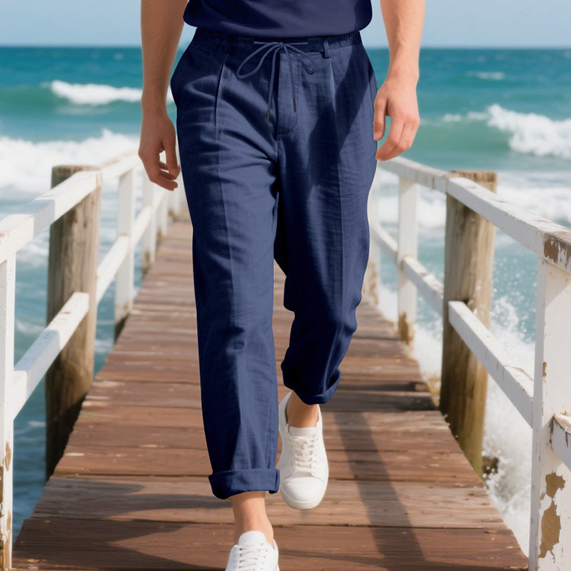 Herren lässige Strandhose mit elastischem Bund und praktischen Seitentaschen Echoarchiv