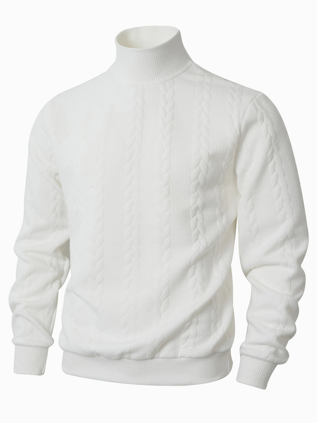Herren modischer Pullover mit strukturiertem Stehkragen Echoarchiv