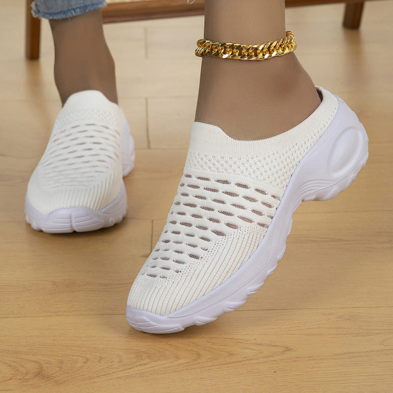 Damen Atmungsaktive Strick-Slipper-Sneaker mit stoßdämpfender Leichtsohle Echoarchiv