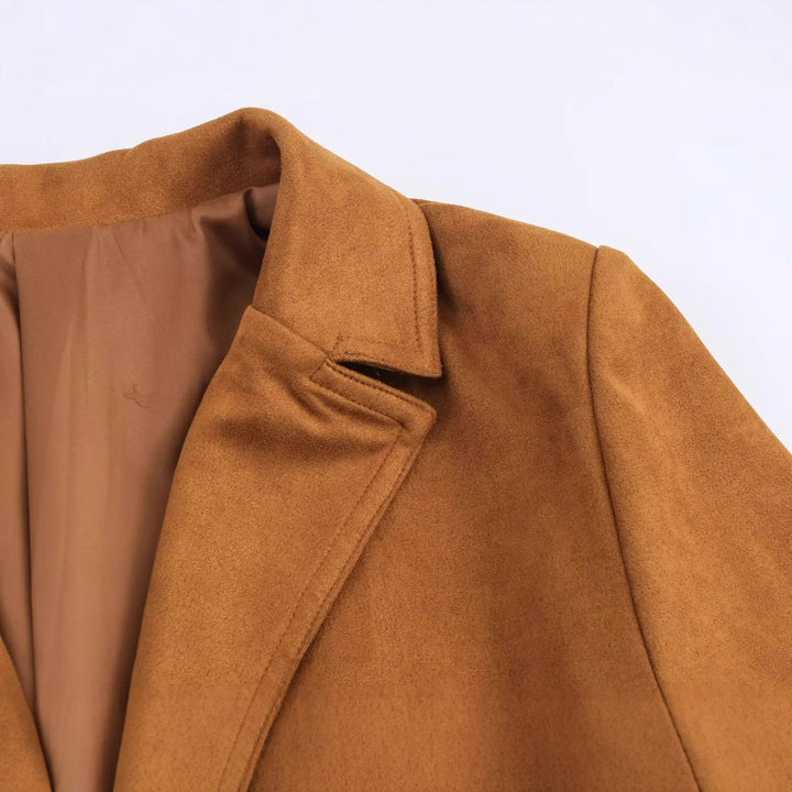 Damen nan taillierter Blazer mit Bindegürtel, Pattentaschen und weichem Innenfutter Echo Archiv