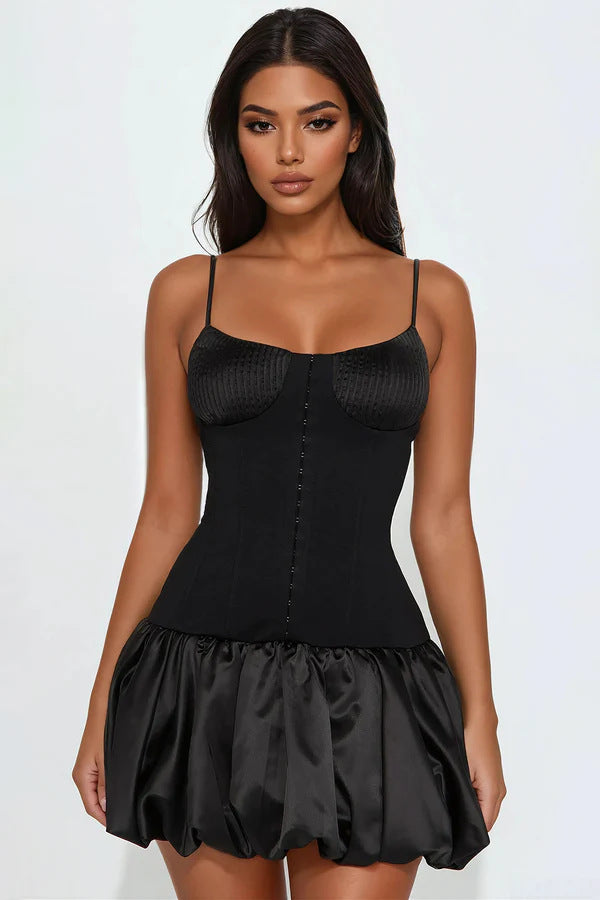 Damen Korsettkleid mit voluminösem Rock und feinen Trägern Echo Archiv