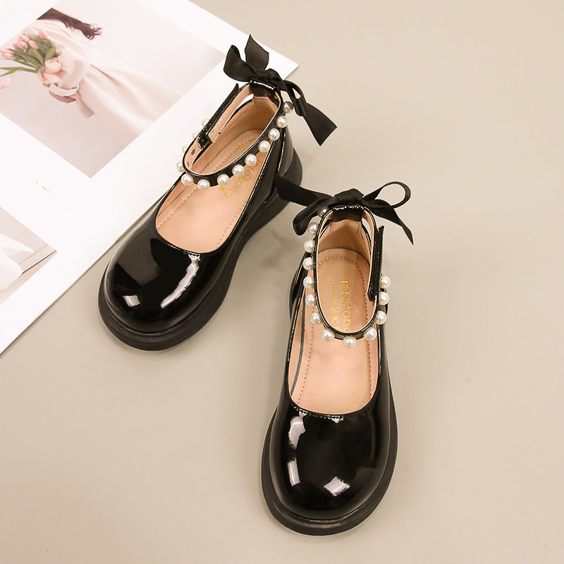 Mädchen Ballerina Schuhe mit Perlen- und Schleifendetail Echo Archiv