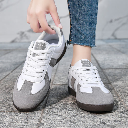 Unisex nan urbaner Tennis-Sneaker mit Veloursleder-Overlays gepolstertem Fersenkragen und vulkanisierter Gummisohle Echo Archiv