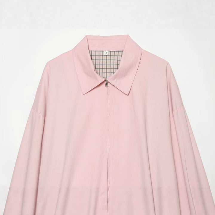 Damen Leichter Cropped‑Blouson mit Hemdkragen, verdecktem Reißverschluss und elastischem Saum Echo Archiv
