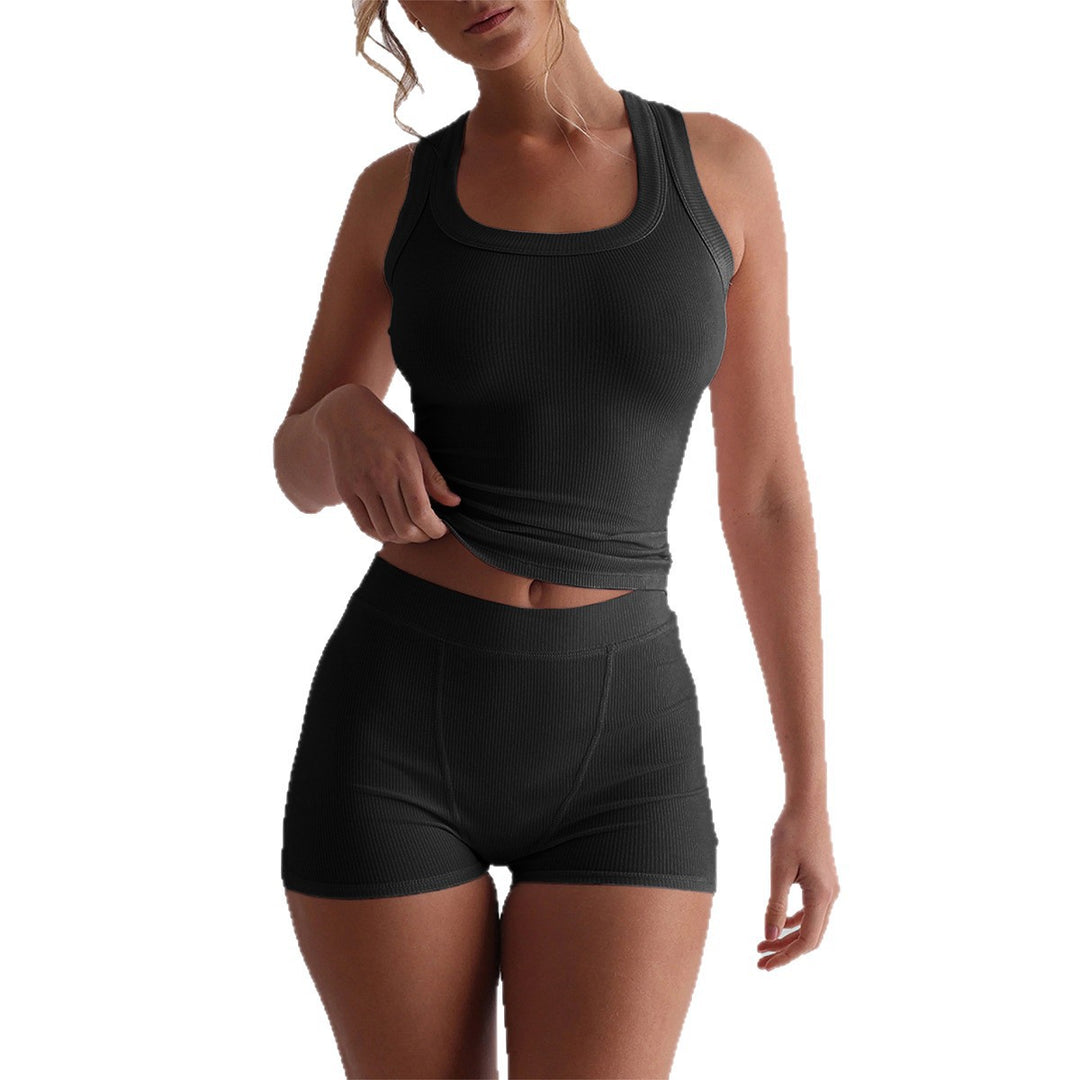 Damen Sportliches Tanktop und Shorts Set Echo Archiv