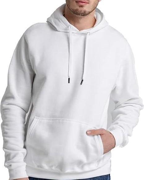 Herren lässiger Kapuzenpullover mit Kängurutasche, Tunnelzug und gerippten Bündchen – Cavarno