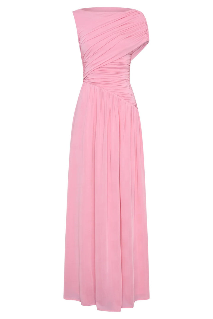 Damen Elegantes Abendkleid mit asymmetrischen Rüschendetails Echo Archiv