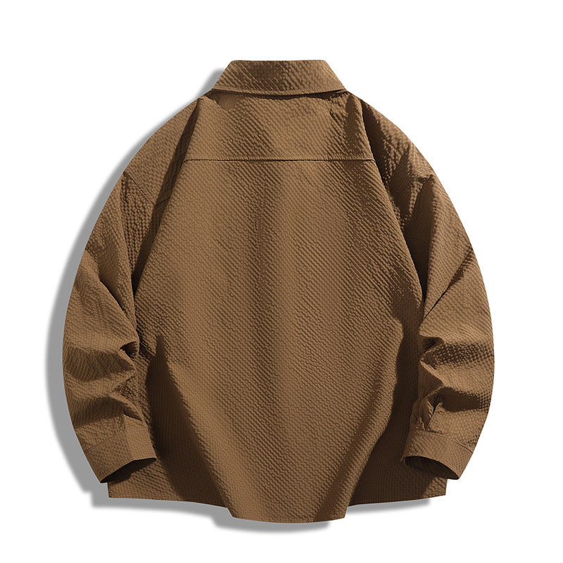 Herren lässige Utility-Hemdjacke mit strukturiertem Design Echoarchiv