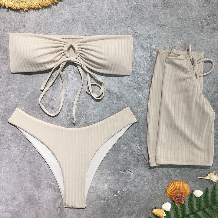 Damen Bandeau-Bikini mit Wickelrock Echo Archiv