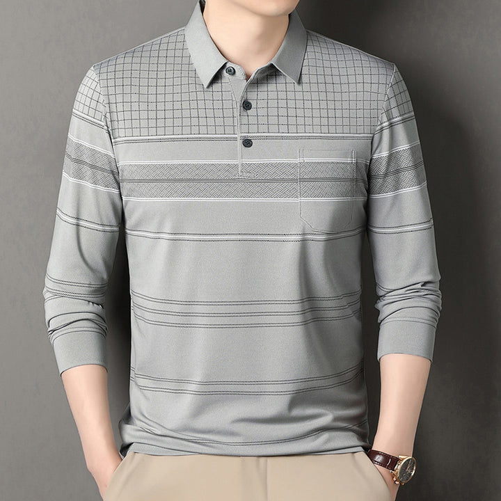 Herren komfortables Poloshirt mit strukturiertem Design und eleganten Details Echoarchiv
