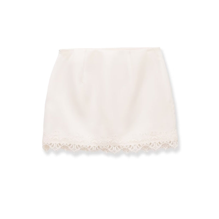 Damen eleganter Rock mit Spitzenbesatz und strukturiertem Gewebe Echo Archiv