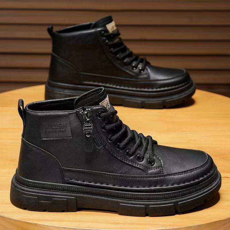 Herren Chunky-Boots mit Reißverschluss, gepolstertem Schaft und profilierter Sohle Echoarhiv