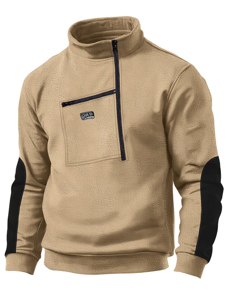 Herren kuscheliger Fleece-Pullover mit praktischem Reißverschluss Echoarchiv