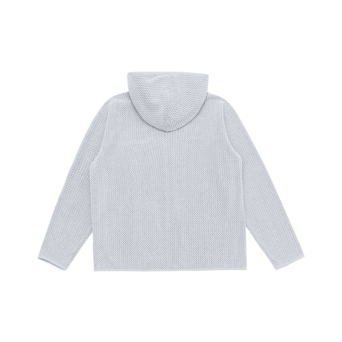 Unisex Strukturierte Kapuzenjacke mit durchgehendem Reißverschluss und Brustzippertasche Echoarchiv