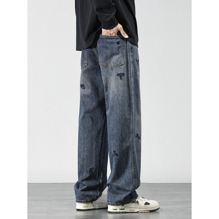 Herren Bequeme und modische Jeans mit Stickereien – Vardeno