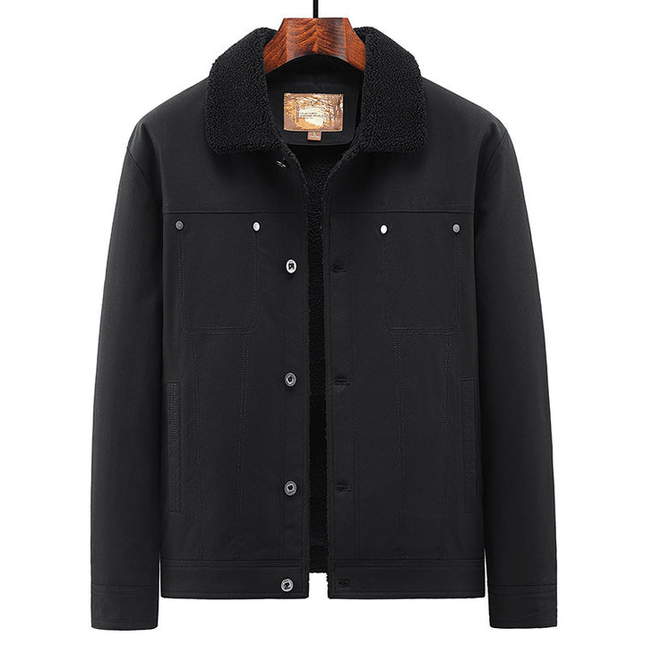 Herren Truckerjacke im Overshirt-Stil mit Sherpa-Futter und Hemdkragen Echo Archiv