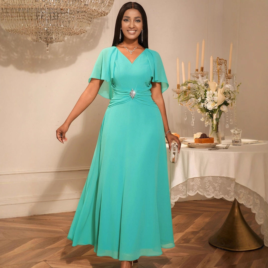 Damen elegantes Maxikleid mit Blütenapplikationen Echo Archiv