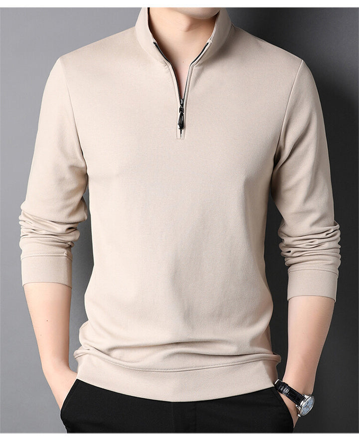 Herren Stehkragen Pullover mit Reißverschluss Echoarchiv