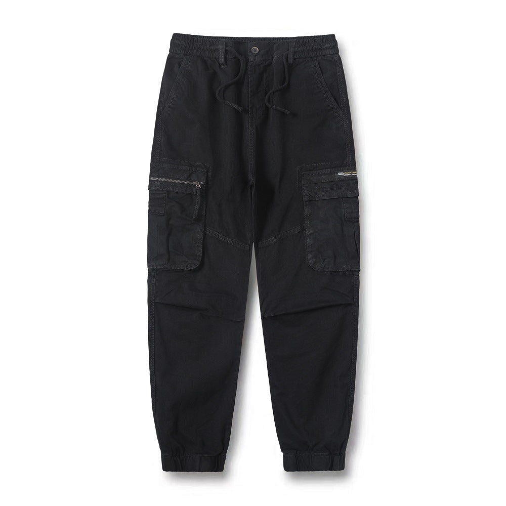 Herren Multifunktionale Cargo-Hose mit praktischen Reißverschlusstaschen und elastischem Bund Echoarchiv