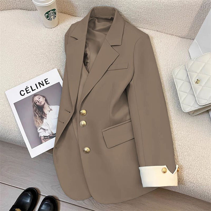 Damen Eleganter Blazer mit Goldknopfdetails Echo Archiv