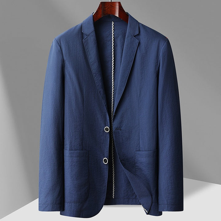 Herren Leichter unstrukturierter Sakko-Blazer mit Patch-Taschen & Reverskragen Echoarchiv