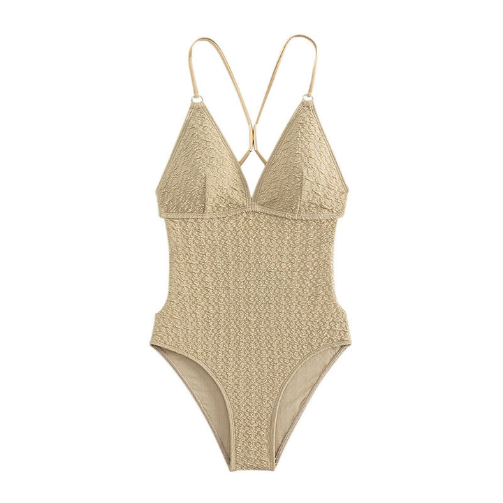 Damen Einteiler Badeanzug mit elegantem Rüschendesign Echo Archiv
