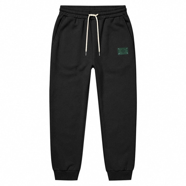 Herren Minimalistische Fleece-Jogginghose mit elastischem Tunnelzug und schmalen Bündchen – Sorevano