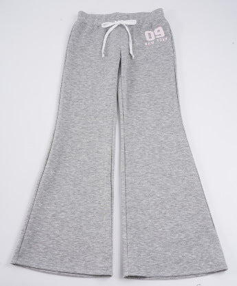 Damen nan ausgestellte Highwaist Loungehose mit elastischem Komfortbund, Bindekordel und weitem Schlag Echo Archiv