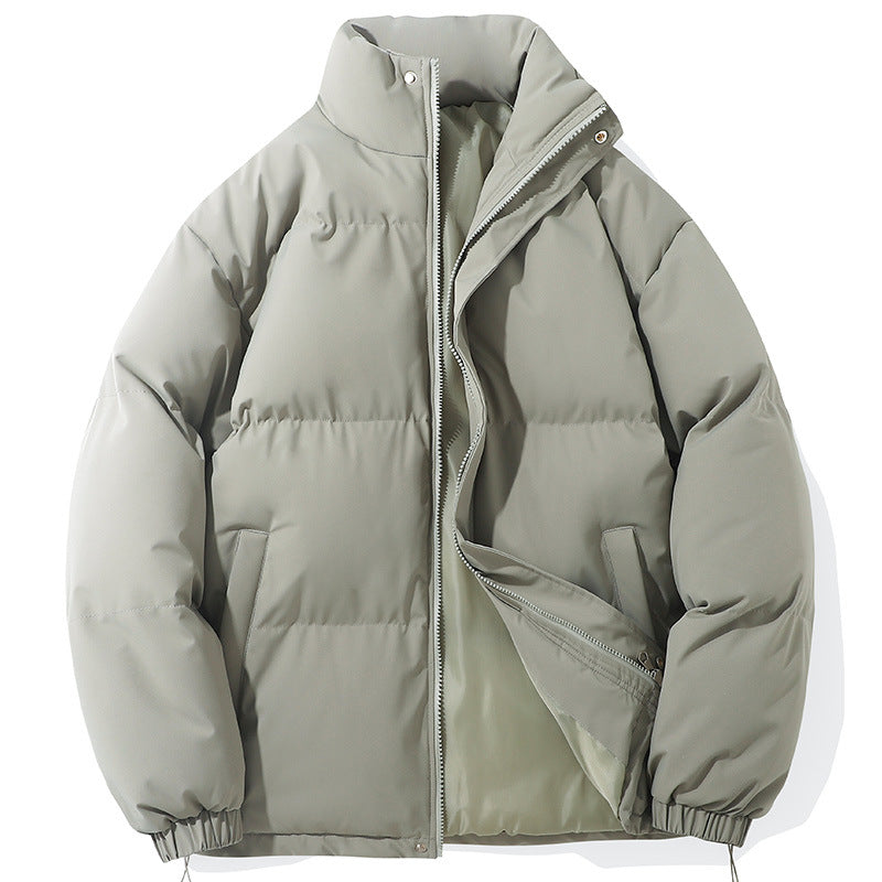 Herren wärmende Pufferjacke mit hohem Stehkragen, verdecktem Zwei-Wege-Reißverschluss und elastischen Bündchen – Marzano