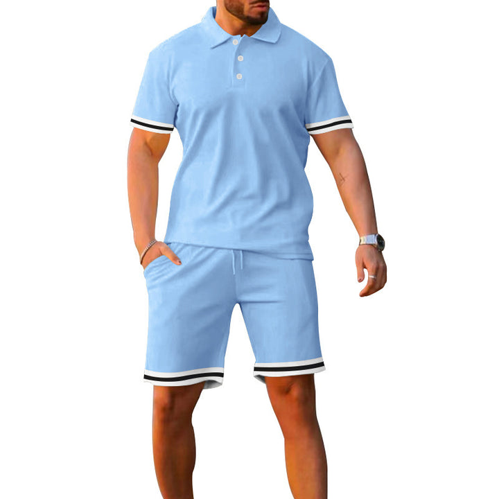 Herren Sportliches Poloshirt und Shorts Set Echoarchiv