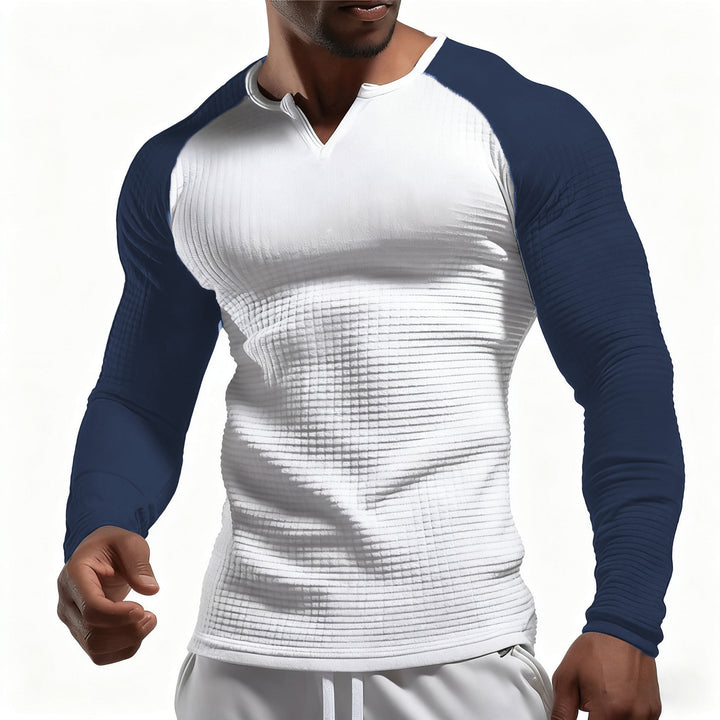 Herren Langarmshirt mit innovativem Strukturdesign Echoarchiv