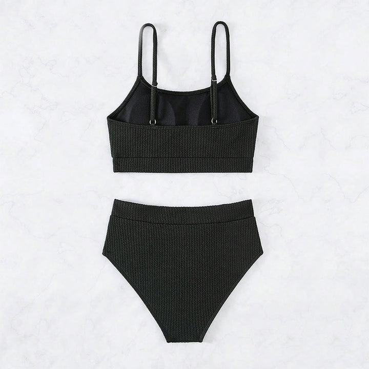 Damen Cropped Top und hochgeschnittene Bikinihose Echo Archiv