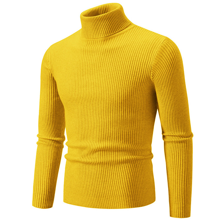 Herren Rollkragenpullover aus hochwertiger Rippenstrickqualität Echoarchiv
