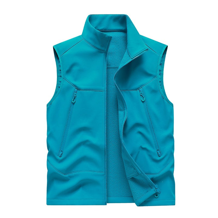 Herren Wasserabweisende Softshell-Weste mit Stehkragen, Reißverschlusstaschen & Atmungsaktivem Futter Echoarchiv